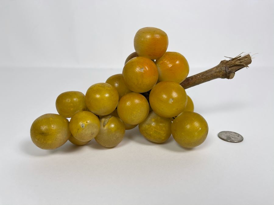 Vintage Carved Stone Fruit Grapes On Vine [Photo 2]