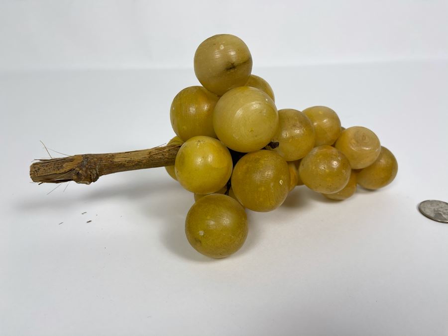 Vintage Carved Stone Fruit Grapes On Vine [Photo 4]