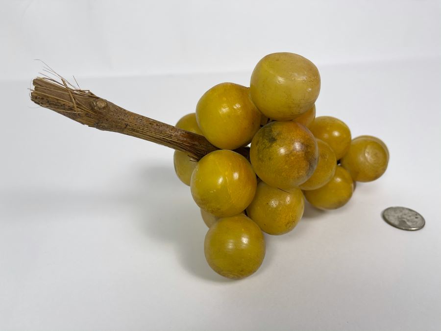 Vintage Carved Stone Fruit Grapes On Vine [Photo 3]