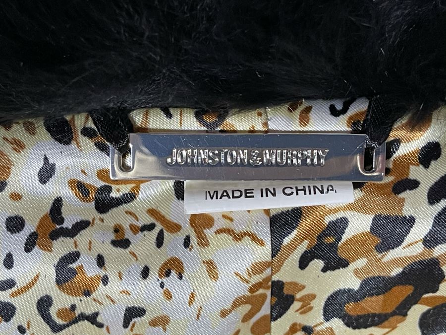 Black Dyed Rabbit Fur Jacket With Leather Belt Owned By From Former Miss America Beauty Pageant Contestant Size S [Photo 10]