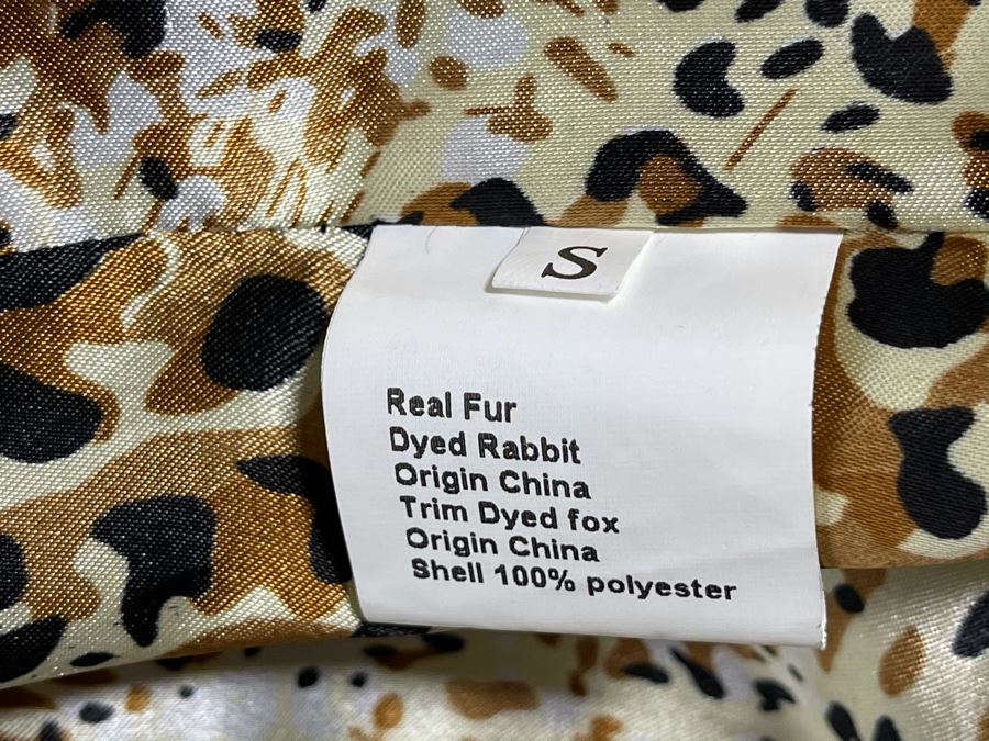 Black Dyed Rabbit Fur Jacket With Leather Belt Owned By From Former Miss America Beauty Pageant Contestant Size S [Photo 11]