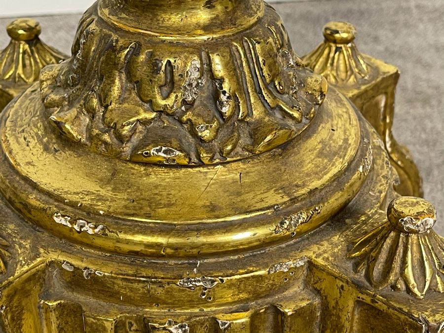 Stunning High-End Carved Wooden Floor Lamp 23K Gold Gilded Owned By Former Miss Oregon 67'H (Client Paid $5,000 For Lamp) [Photo 14]