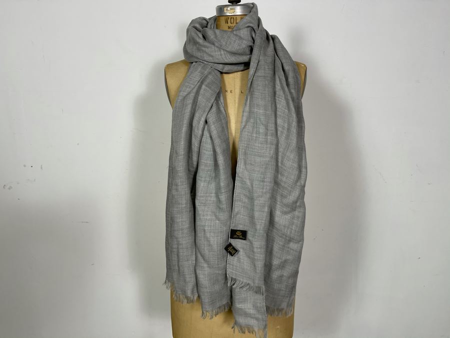 High-End Luxury Loro Piana Cashmere Italian Scarf Owned By Former Miss Oregon 78 X 28 [Photo 1]