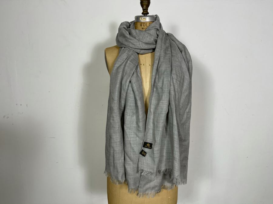 High-End Luxury Loro Piana Cashmere Italian Scarf Owned By Former Miss Oregon 78 X 28 [Photo 4]