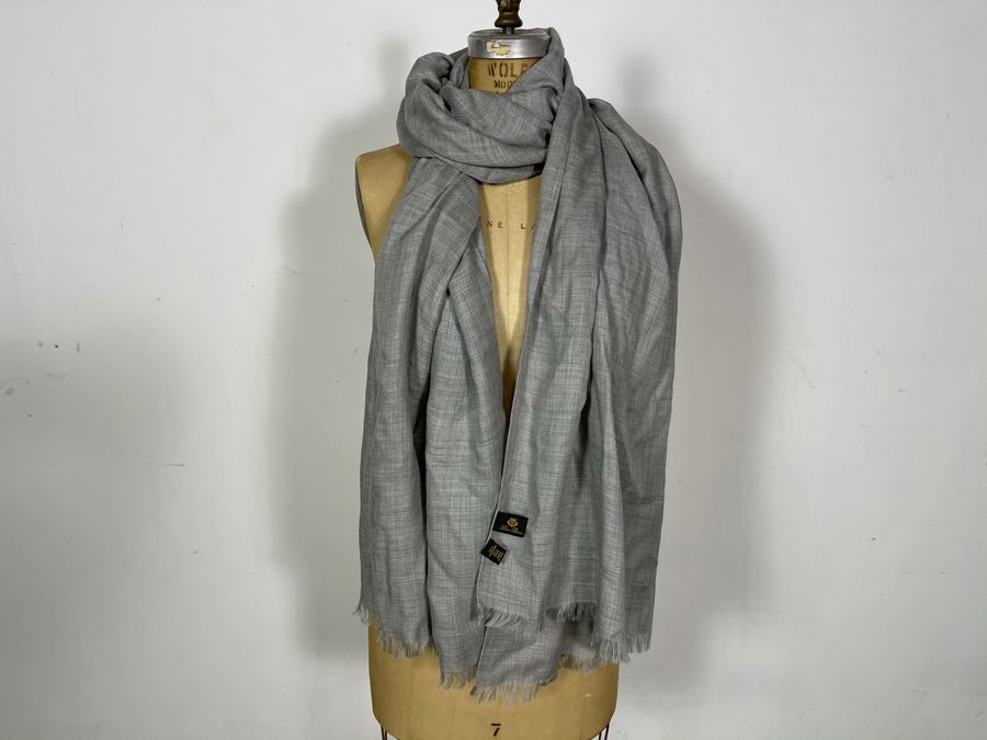 High-End Luxury Loro Piana Cashmere Italian Scarf Owned By Former Miss Oregon 78 X 28 [Photo 5]