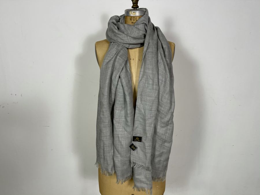 High-End Luxury Loro Piana Cashmere Italian Scarf Owned By Former Miss Oregon 78 X 28 [Photo 3]