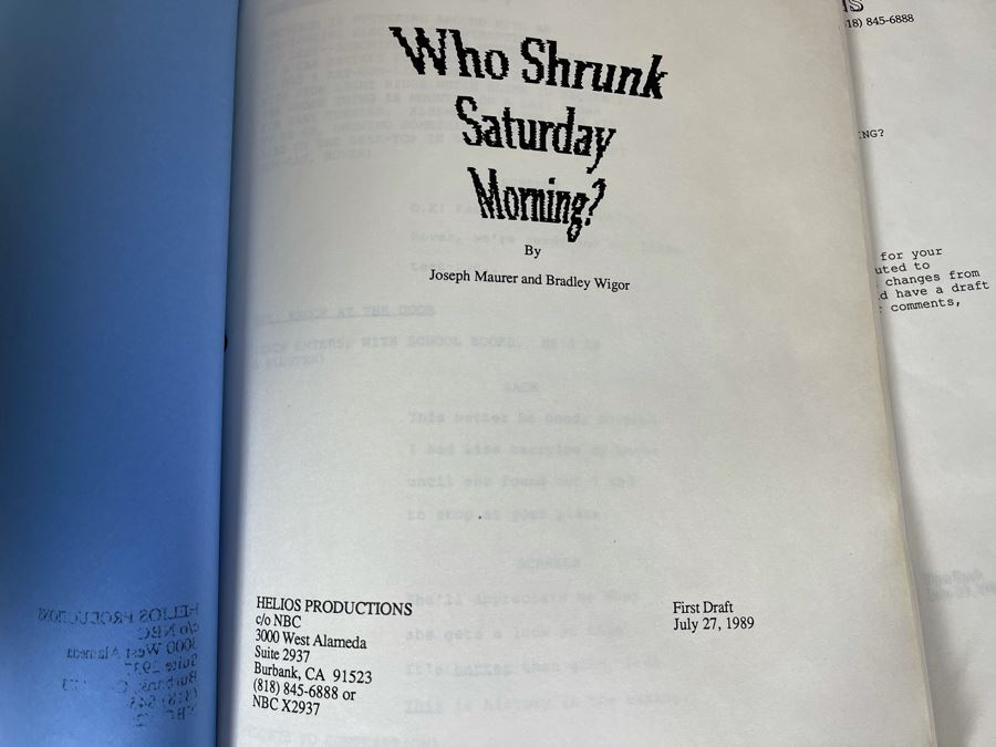 Huge Collection Of Various NBC TV Scripts Including Miss USA, Who Shrunk Saturday Morning, NBC Affiliates Show, Circus Of The Stars And More (See Photos) [Photo 11]