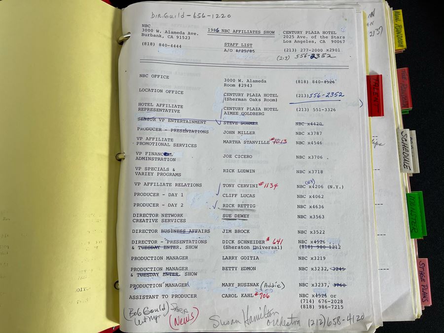 Huge Collection Of Various NBC TV Scripts Including Miss USA, Who Shrunk Saturday Morning, NBC Affiliates Show, Circus Of The Stars And More (See Photos) [Photo 16]