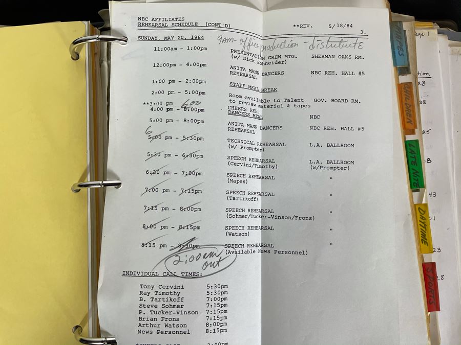 Huge Collection Of Various NBC TV Scripts Including Miss USA, Who Shrunk Saturday Morning, NBC Affiliates Show, Circus Of The Stars And More (See Photos) [Photo 15]