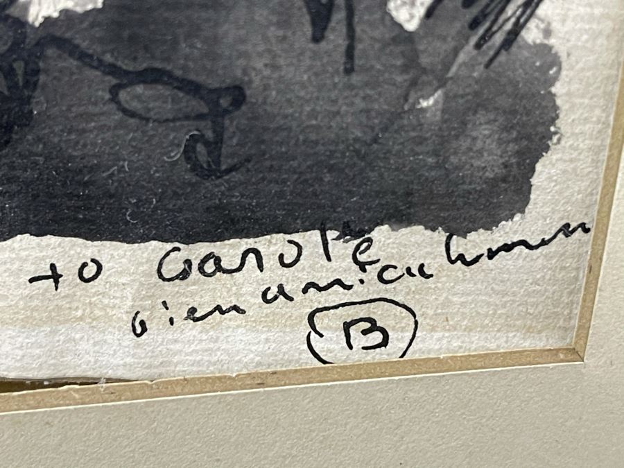 Original Signed Watercolor Painting Personalized To Actress Carole Mathews (Was Told It Was From Illustrator Albert Staehle Who Client Was Friends With) 10 X 12.5 [Photo 10]