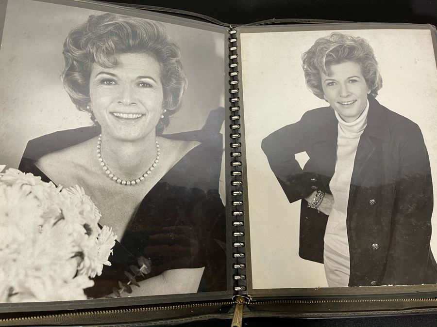 Cowhide Leather Resume Briefcase With Actress Carole Mathews Hollywood B&W Photographs And Clippings Actor Portfolio Resume 13 X 16 [Photo 10]