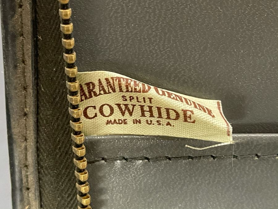 Cowhide Leather Resume Briefcase With Actress Carole Mathews Hollywood B&W Photographs And Clippings Actor Portfolio Resume 13 X 16 [Photo 3]