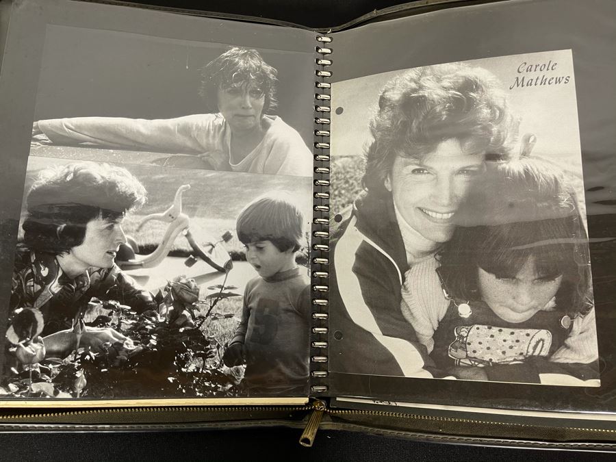 Cowhide Leather Resume Briefcase With Actress Carole Mathews Hollywood B&W Photographs And Clippings Actor Portfolio Resume 13 X 16 [Photo 7]