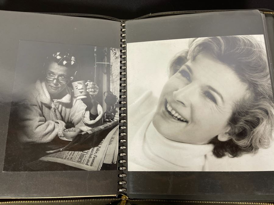 Cowhide Leather Resume Briefcase With Actress Carole Mathews Hollywood B&W Photographs And Clippings Actor Portfolio Resume 13 X 16 [Photo 9]