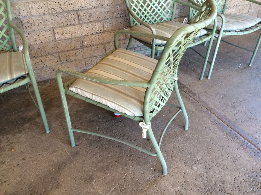 Vintage Green Tamiami Brown Jordan Outdoor Patio Chairs [Photo 7]