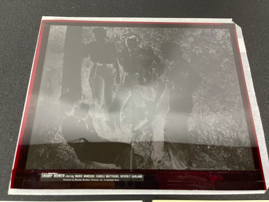 Actress Carole Mathews Old Hollywood B&W Photographs From Movie Scene 'Swamp Women' With Original Large Negative 8.5 X 11 [Photo 4]