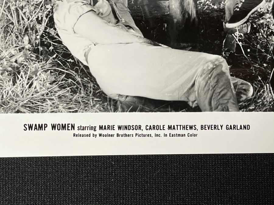 Actress Carole Mathews Old Hollywood B&W Photographs From Movie Scene 'Swamp Women' With Original Large Negative 8.5 X 11 [Photo 3]