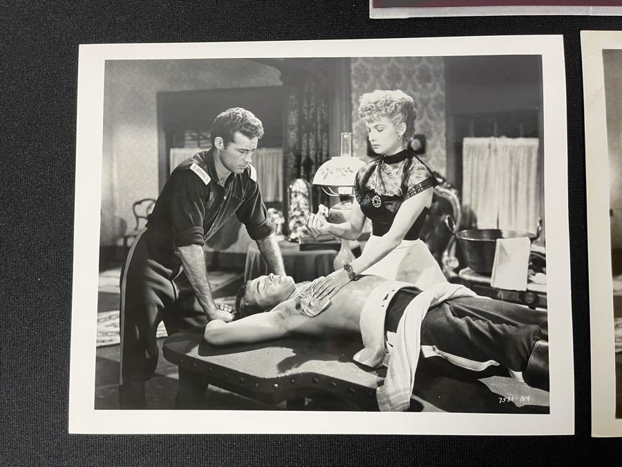 Actress Carole Mathews Old Hollywood B&W Photographs From 1949 Western Movie Scene 'Massacre River' With Original Large Negative 8.5 X 11 [Photo 2]