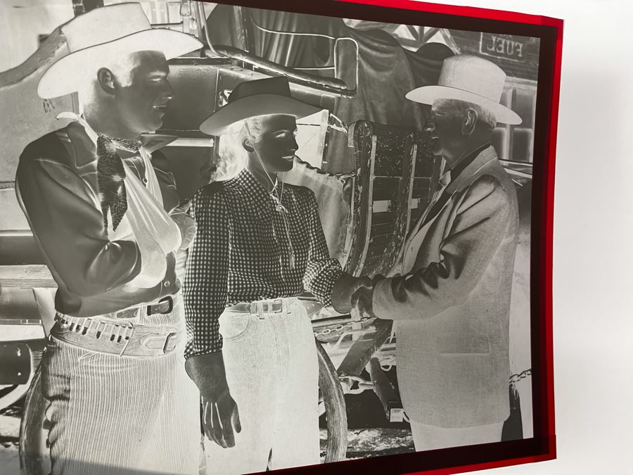 Actress Carole Mathews Old Hollywood B&W Photographs From Western Movie Scene With Original Large Negative 8.5 X 11 [Photo 4]