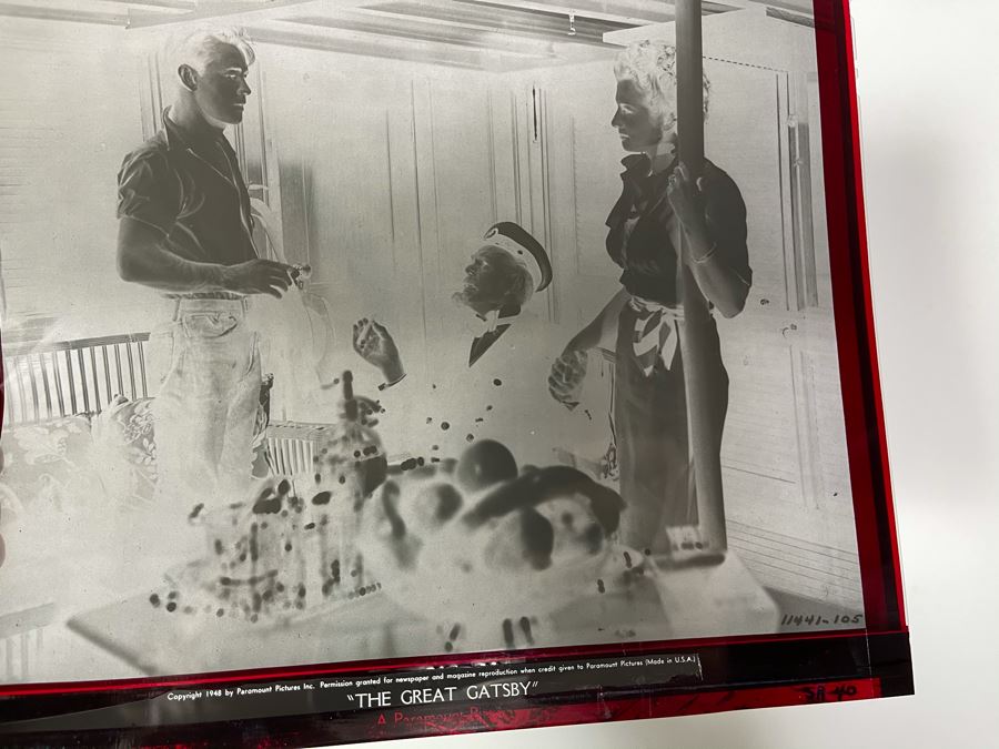 Actress Carole Mathews Old Hollywood B&W Photographs From 1948 Movie Scene 'The Great Gatsby' Paramount Picture With Original Large Negative 8.5 X 11 [Photo 3]