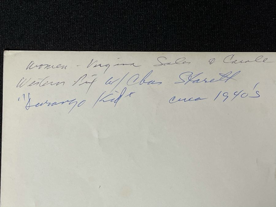 Actress Carole Mathews Old Hollywood B&W Photograph From 1940 Western Movie Scene 'The Durango Kid' 8.5 X 11 [Photo 9]