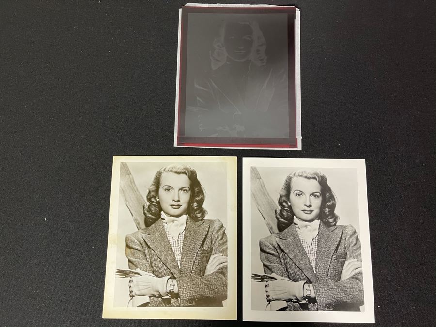 Actress Carole Mathews Old Hollywood B&W Photographs From Paramount Studios Publicity Shot With Original Large Negative 8.5 X 11 [Photo 1]