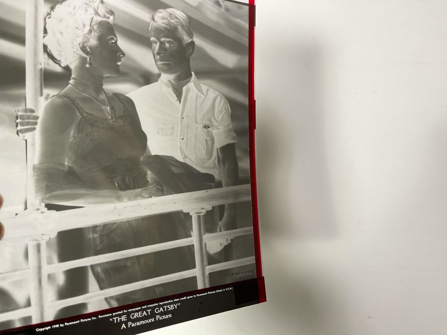 Actress Carole Mathews Old Hollywood B&W Photographs From 1948 Movie Scene 'The Great Gatsby' Paramount Picture With Original Large Negative 8.5 X 11 [Photo 4]