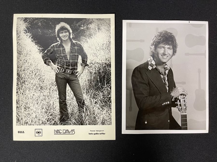 Pair Of B&W Promotional Photos Of Country Signer Mac Davis