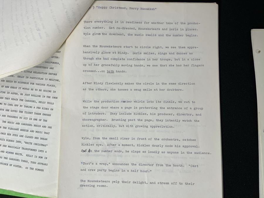 Walt Disney Mousketeers TV Show Special 'Happy Christmas, Merry Hanukkah' Vintage 1978 Budget / Script - First Time In 38 Years Two Holidays Fall On Same Day Created By Carole Mathews And Carol Kahl [Photo 6]
