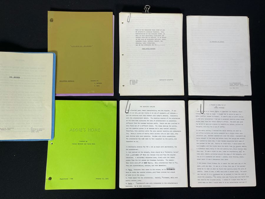 Various Original TV Movie Scripts Written By Actress Carole Mathews And Carol Kahl [Photo 2]