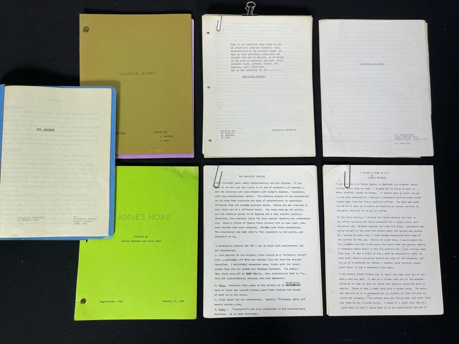 Various Original TV Movie Scripts Written By Actress Carole Mathews And Carol Kahl [Photo 3]