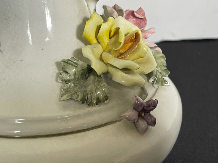 Signed Italian Handmade Capodimonte Table Lamp 20'H [Photo 11]