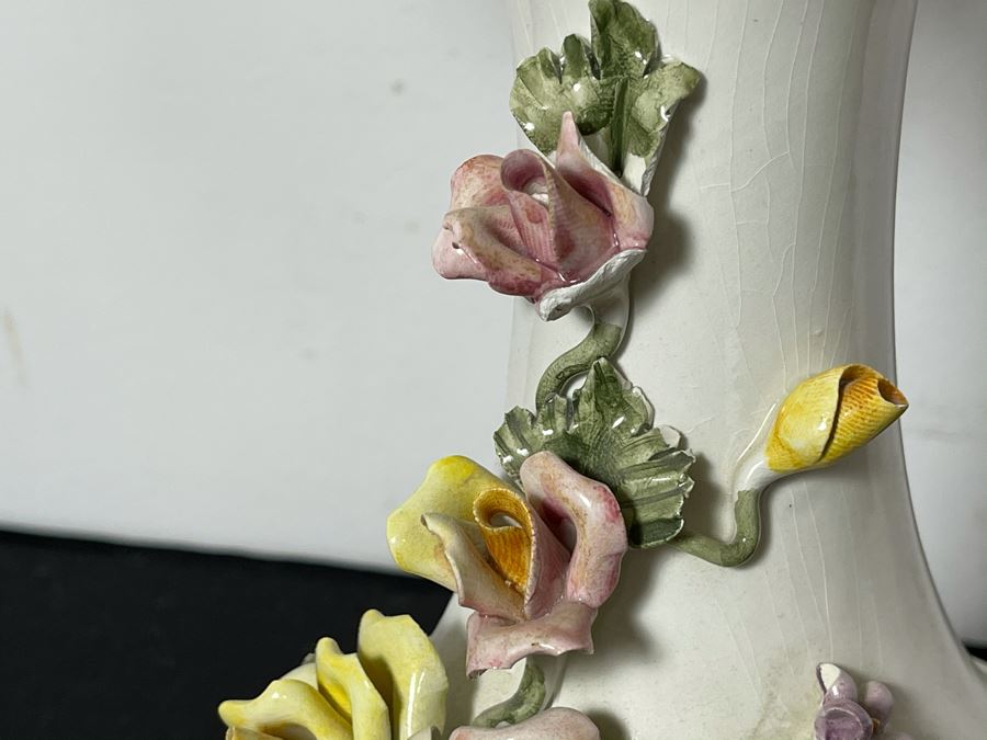 Signed Italian Handmade Capodimonte Table Lamp 20'H [Photo 9]