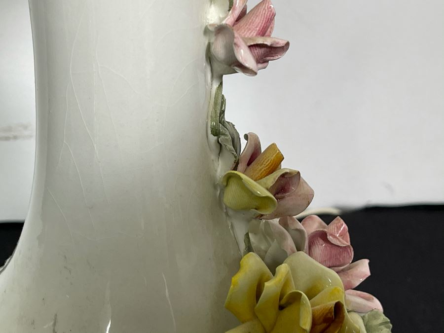 Signed Italian Handmade Capodimonte Table Lamp 20'H [Photo 12]