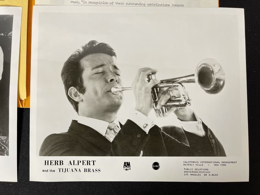 Herb Alpert And The Tijuana Brass Band Press Release Package With B&W Band Photos Ephemera [Photo 9]