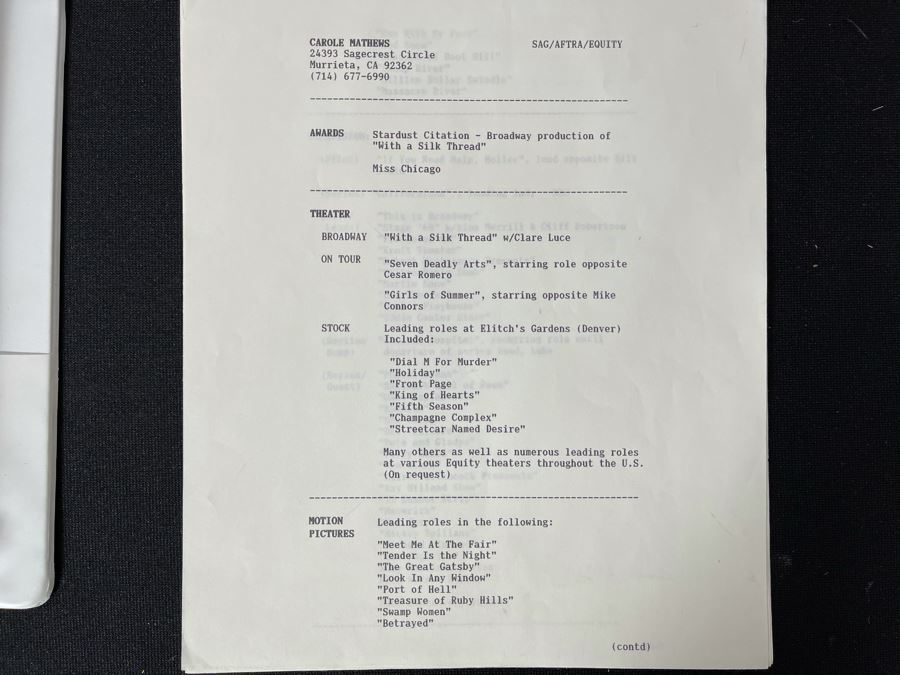 Actress Carole Mathews Old Hollywood Personal Filmography Scrapbook With Movie Scene & Set B&W Photos And Clippings Westerns - See Photos [Photo 26]