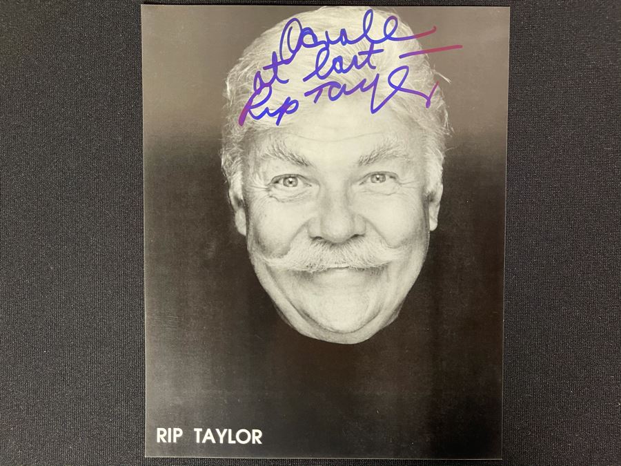 Signed B&W Headshot Of Actor Rip Taylor
