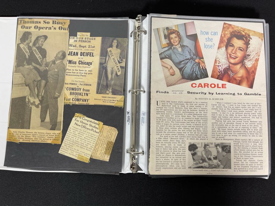 Actress Carole Mathews Old Hollywood Personal Filmography Scrapbook With Movie Scene & Set B&W Photos And Clippings - See Photos [Photo 5]