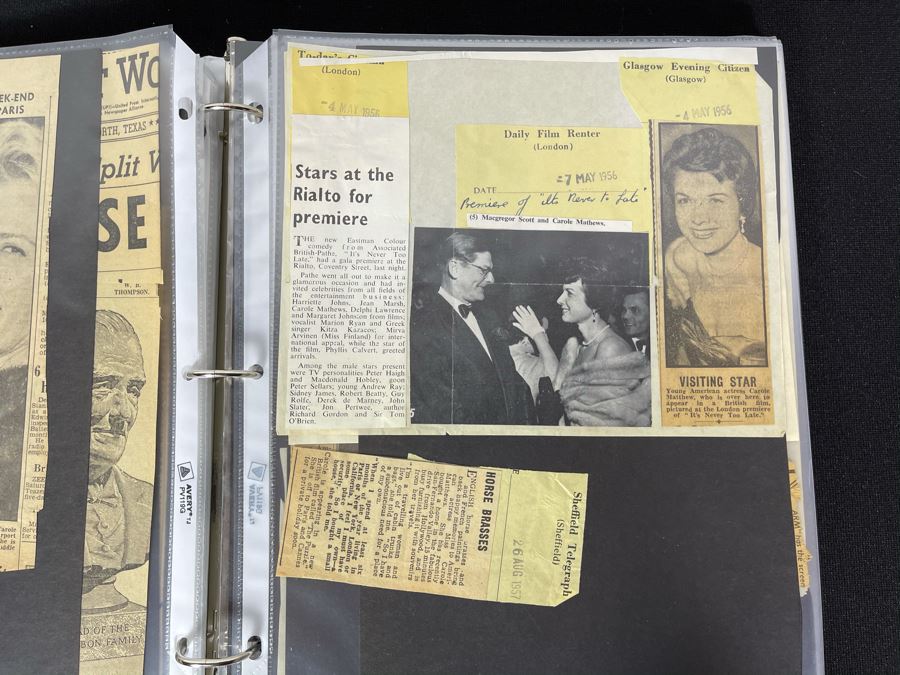 Actress Carole Mathews Old Hollywood Personal Filmography Scrapbook With Movie Scene & Set B&W Photos And Clippings - See Photos [Photo 12]
