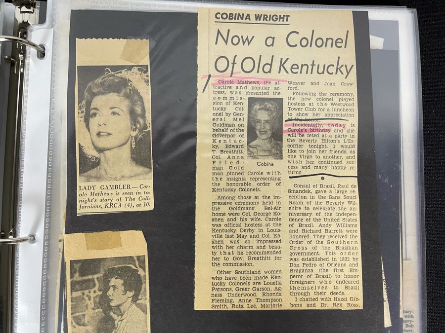 Actress Carole Mathews Old Hollywood Personal Filmography Scrapbook With Movie Scene & Set B&W Photos And Clippings - See Photos [Photo 16]