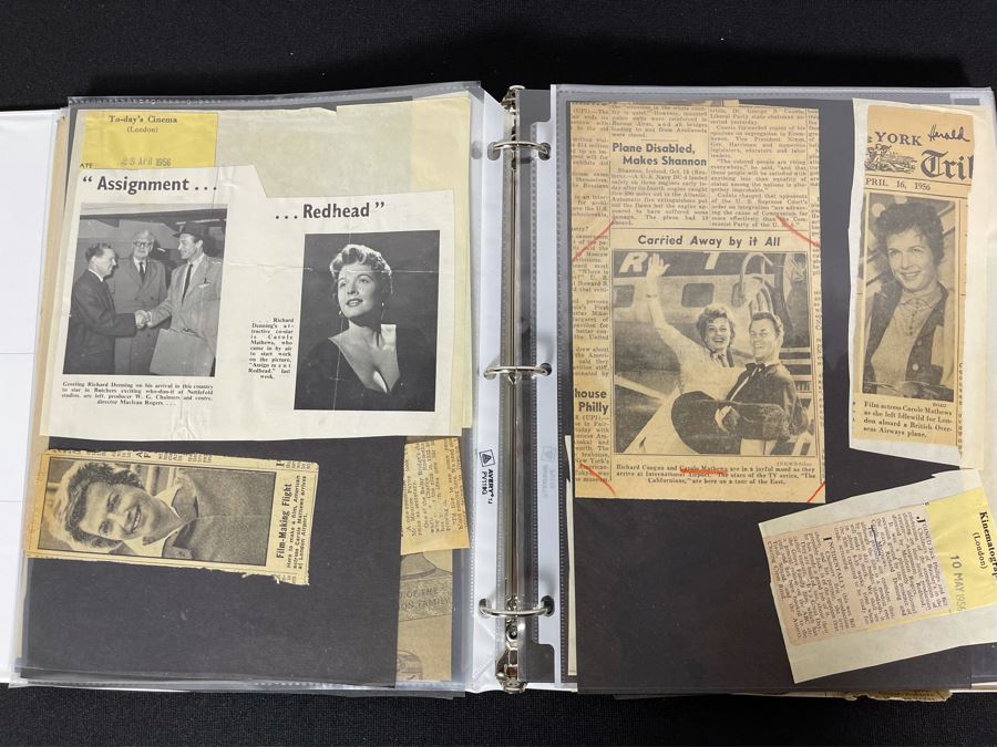 Actress Carole Mathews Old Hollywood Personal Filmography Scrapbook With Movie Scene & Set B&W Photos And Clippings - See Photos [Photo 13]