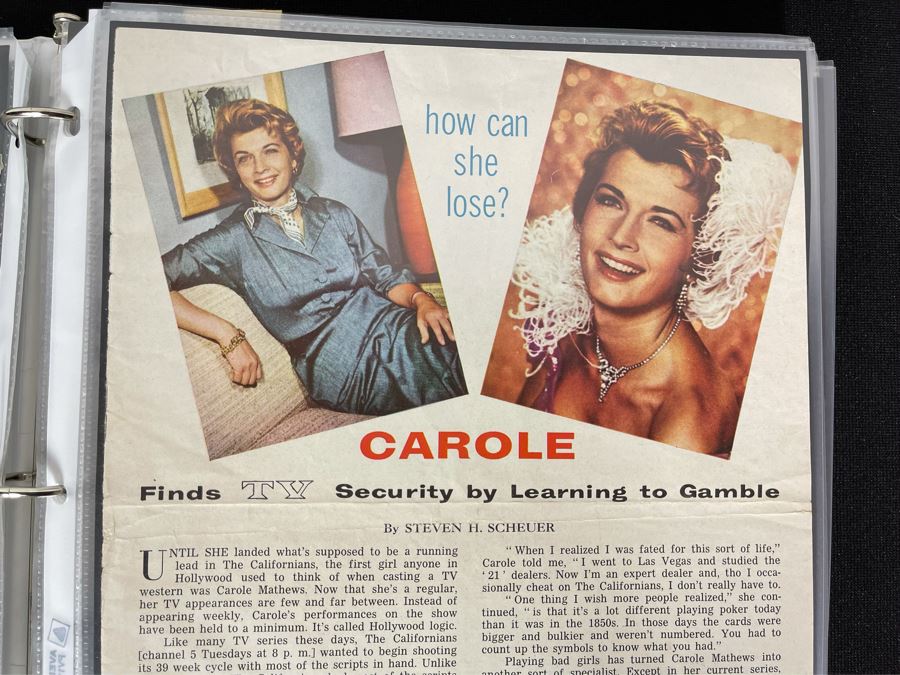 Actress Carole Mathews Old Hollywood Personal Filmography Scrapbook With Movie Scene & Set B&W Photos And Clippings - See Photos [Photo 6]