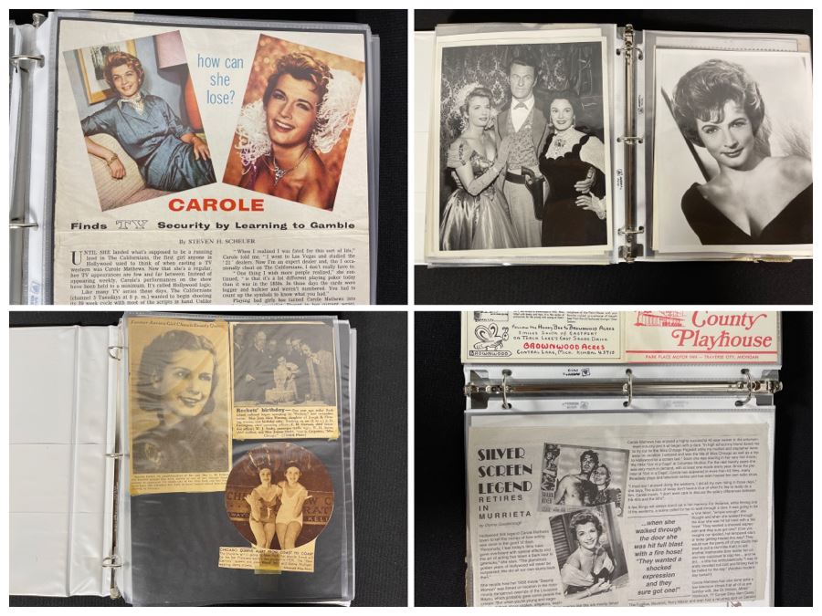 Actress Carole Mathews Old Hollywood Personal Filmography Scrapbook With Movie Scene & Set B&W Photos And Clippings - See Photos [Photo 1]