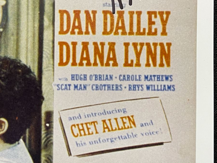 Signed By Actor Hugh O'Brian Photocopy Of Meet Me At The Fair Movie Lobby Card [Photo 3]