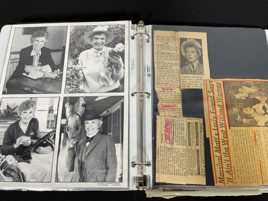 Actress Carole Mathews Old Hollywood Personal Filmography Scrapbook With Movie Scene & Set B&W Photos And Clippings Westerns - See Photos [Photo 19]