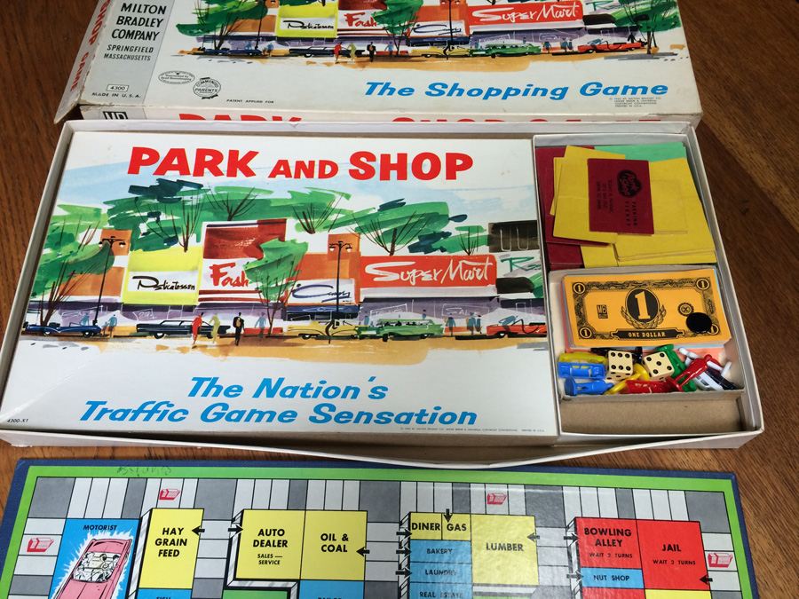 Vintage Park and Shop Board Game Milton Bradley Company [Photo 2]