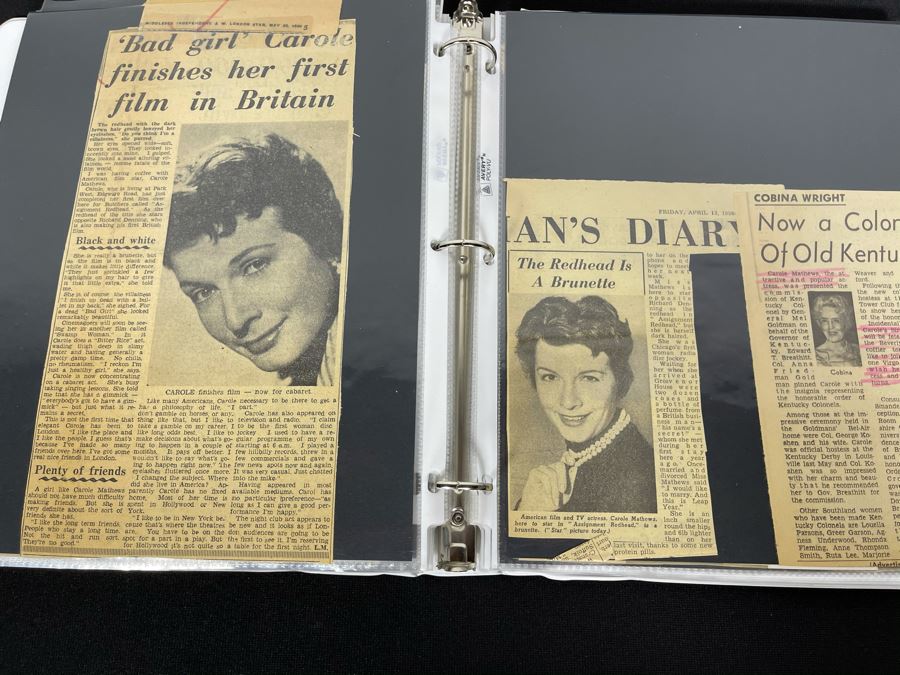 Actress Carole Mathews Old Hollywood Personal Filmography Scrapbook With Movie Scene & Set B&W Photos And Clippings - See Photos [Photo 25]