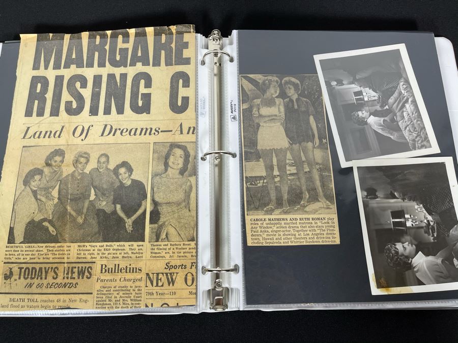 Actress Carole Mathews Old Hollywood Personal Filmography Scrapbook With Movie Scene & Set B&W Photos And Clippings - See Photos [Photo 10]