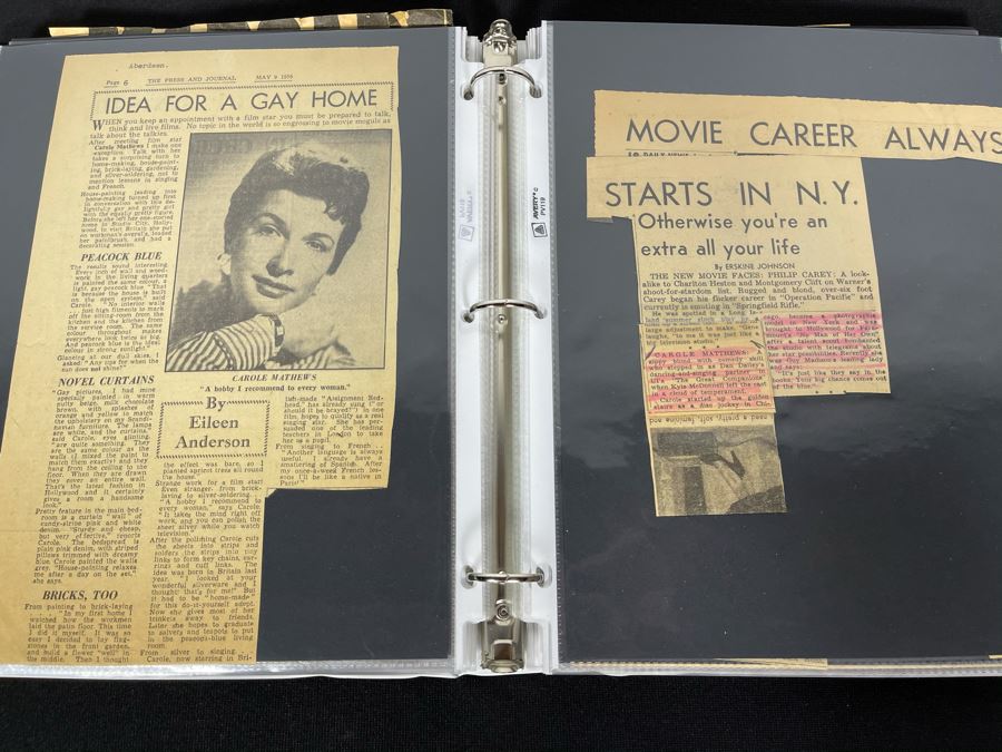 Actress Carole Mathews Old Hollywood Personal Filmography Scrapbook With Movie Scene & Set B&W Photos And Clippings - See Photos [Photo 15]