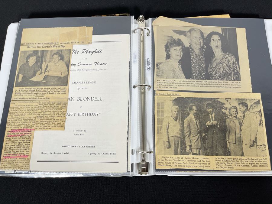 Actress Carole Mathews Old Hollywood Personal Filmography Scrapbook With Movie Scene & Set B&W Photos And Clippings - See Photos [Photo 23]